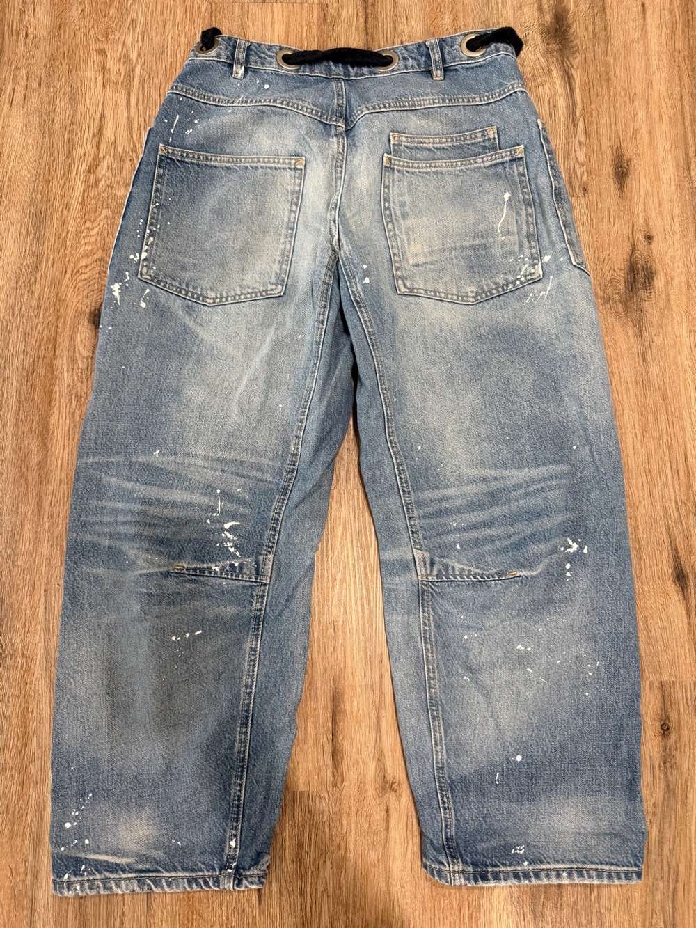 FREE PEOPLE Barrel Paint Splatter Jean - Picture 2 of 6